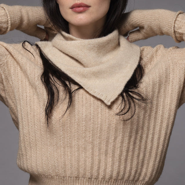 Cashmere triangle shawl